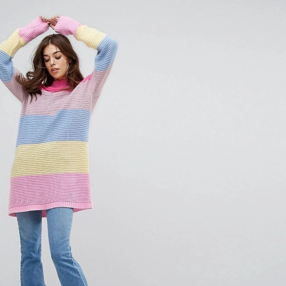 ASOS PLT • Exclusive Color Block Sweater - Picture 2 of 8